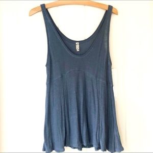 Free People Intimately Steel Blue Swing Tank (Med)